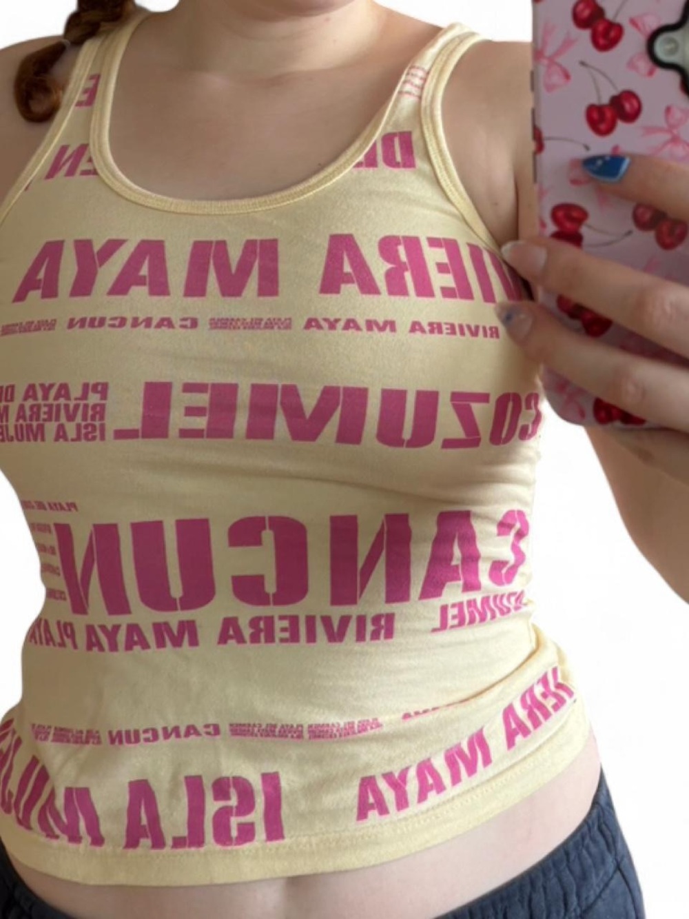 Women's Isla Mujer Graphic Tank Top - Yellow & Pink
